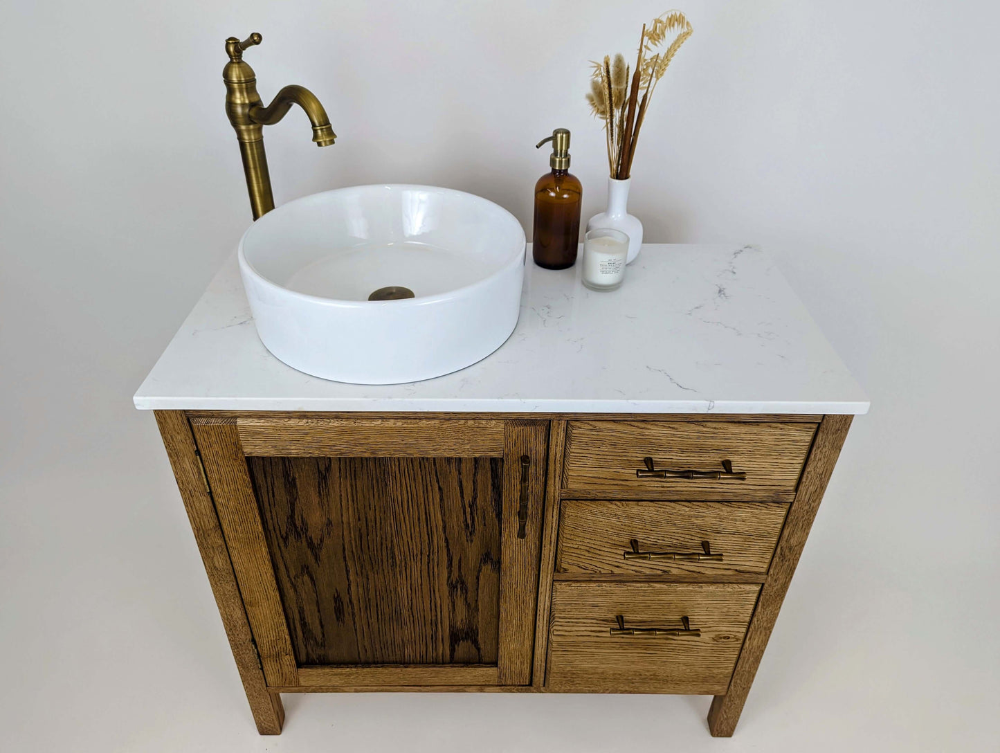 Langdale Oak Bathroom Vanity Unit