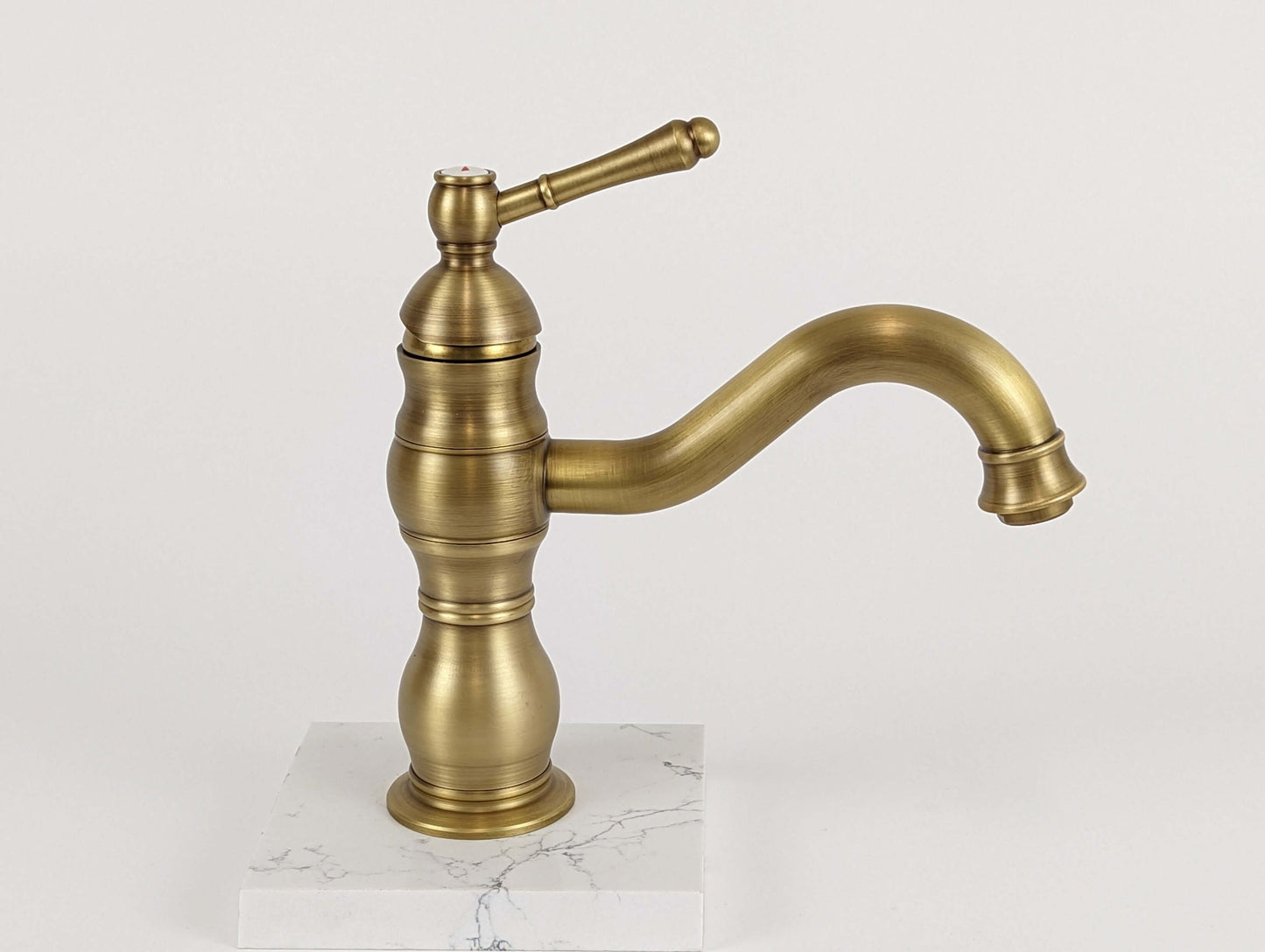 Vintage Brass Deck Mounted Basin Mixer