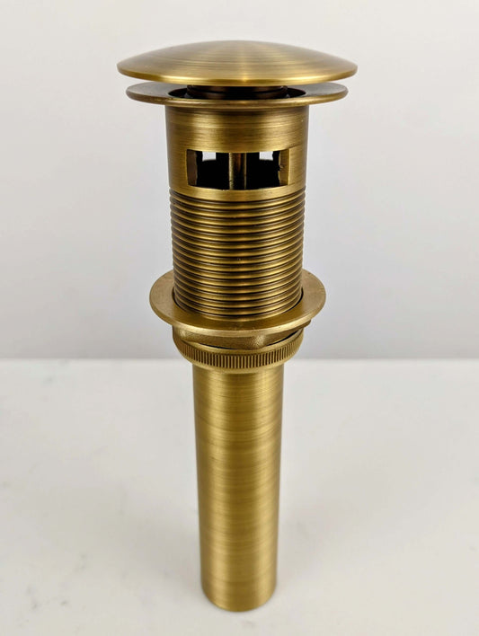 Vintage Brass Slotted Basin Waste