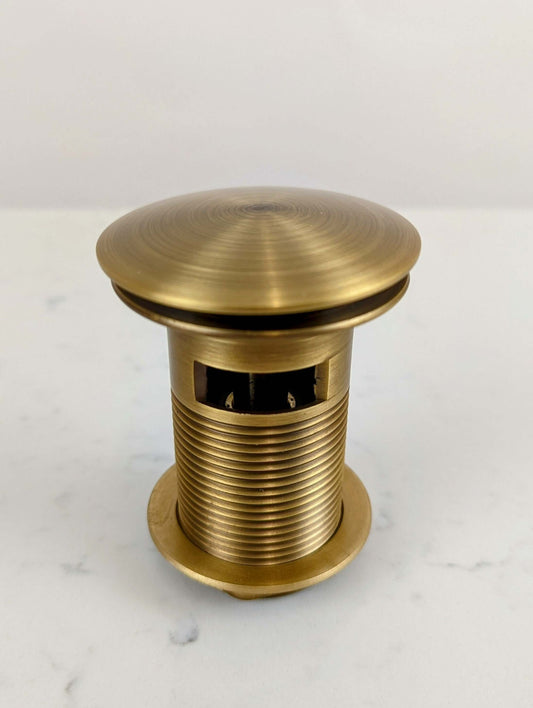 Vintage Brass Slotted Basin Waste