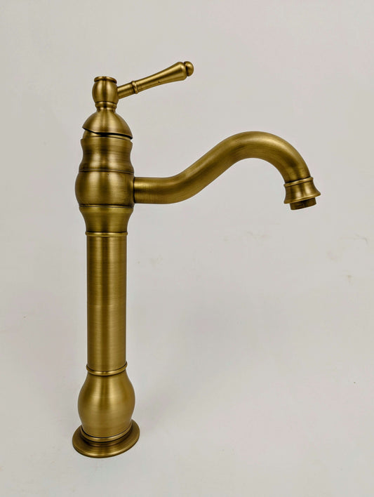 Vintage Brass Tall Basin Mixer Tap